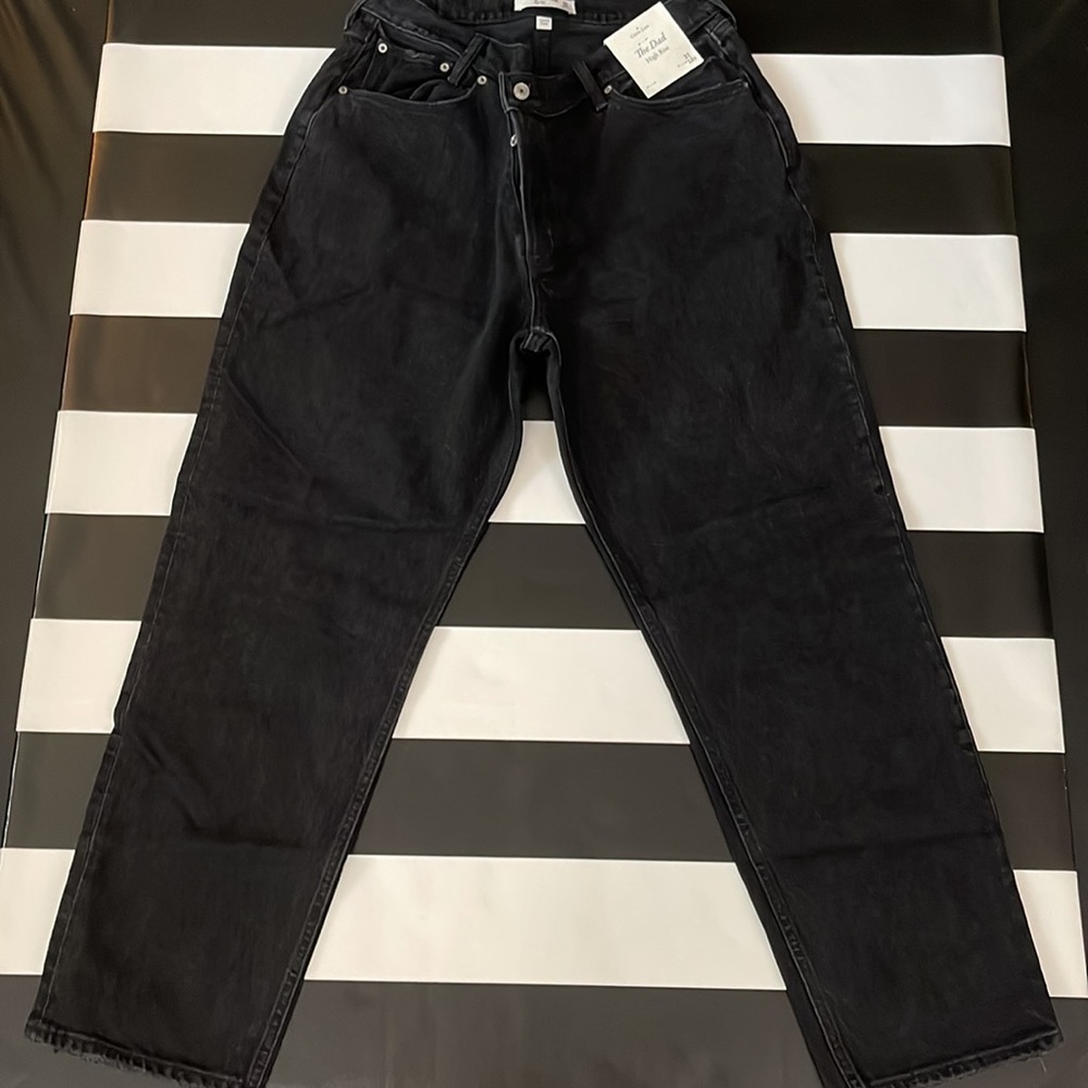 ABERCROMBIE AND FITCH ASYMMETRIC CURVE LOVE THE DAD HIGH RISE